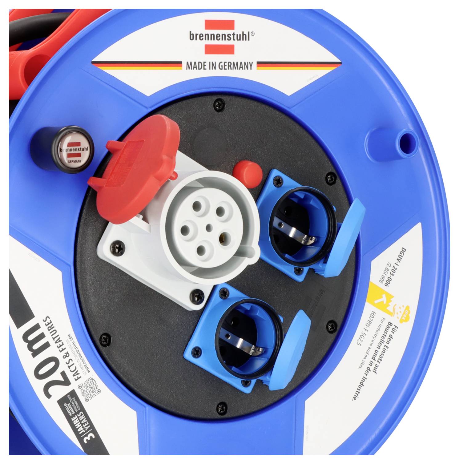 Кабельний барабан Brennenstuhl 1237990 1237990 20.00 м чорний роз'єм CEE чоловічий 16 A, 5-контактний