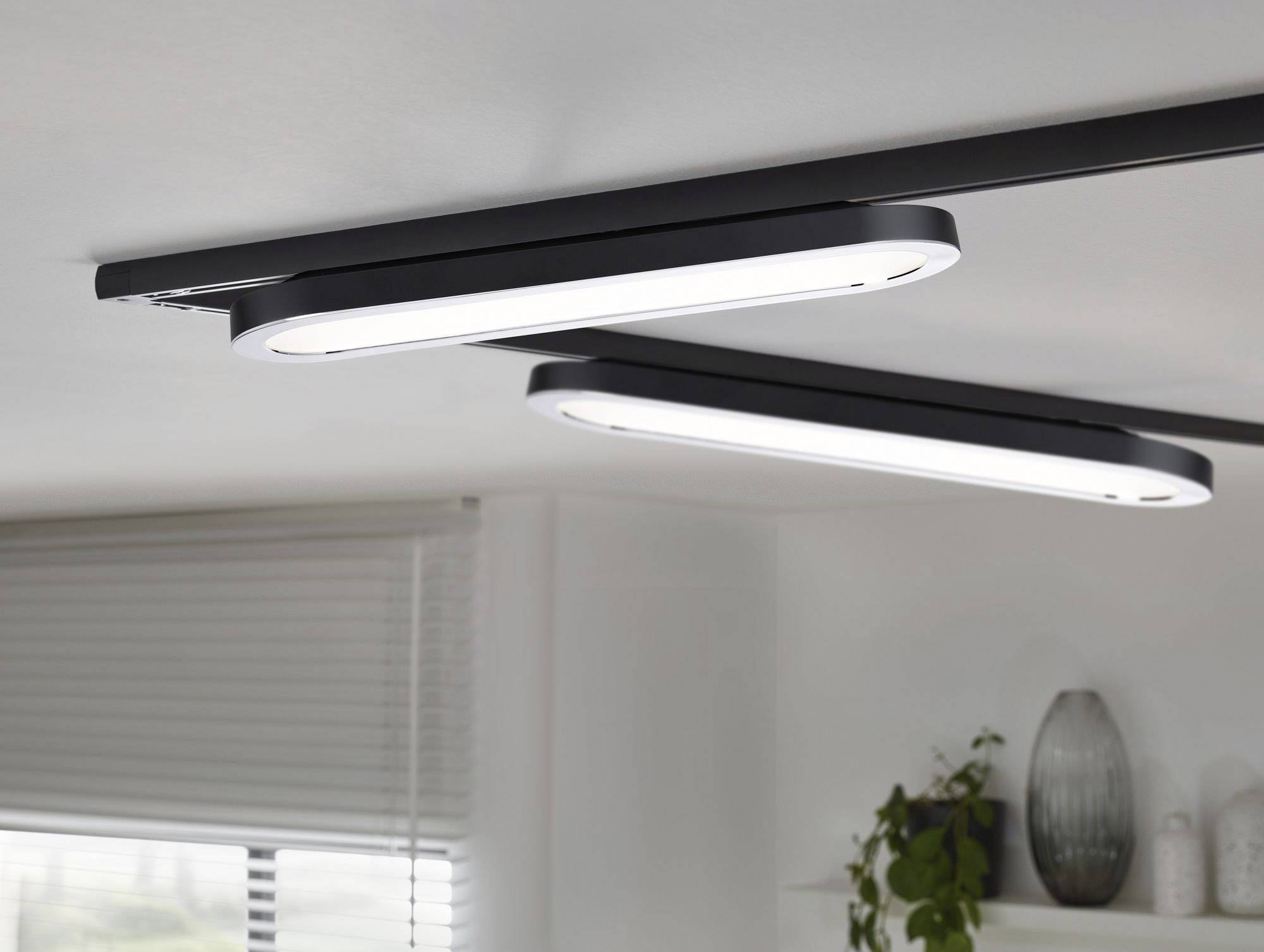 Світильник для високовольтної рейкової системи Paulmann Panel Loop 96920 LED постійного монтажу 7 Вт LED 812 лм чорний (матовий), 