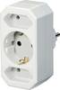 Rozdzielacz gniazdek Brennenstuhl Brennenstuhl Adapter with 2 + 1 sockets, Weiß 1508050 biały