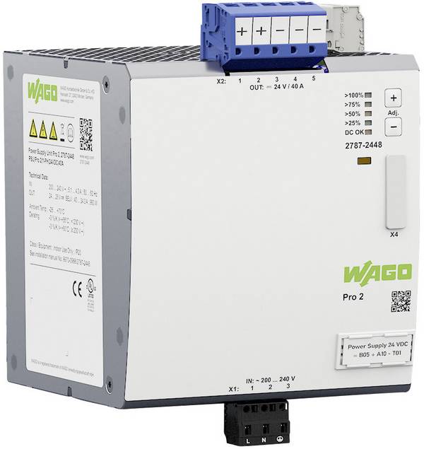 WAGO 2787-2448 Zasilacz na szynę DIN 40 A 960 W Opis 1 szt.