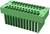 Zielony elektryczny złącze wielostykowe z wieloma rzędami pinów, przeznaczone do zastosowań przemysłowych.