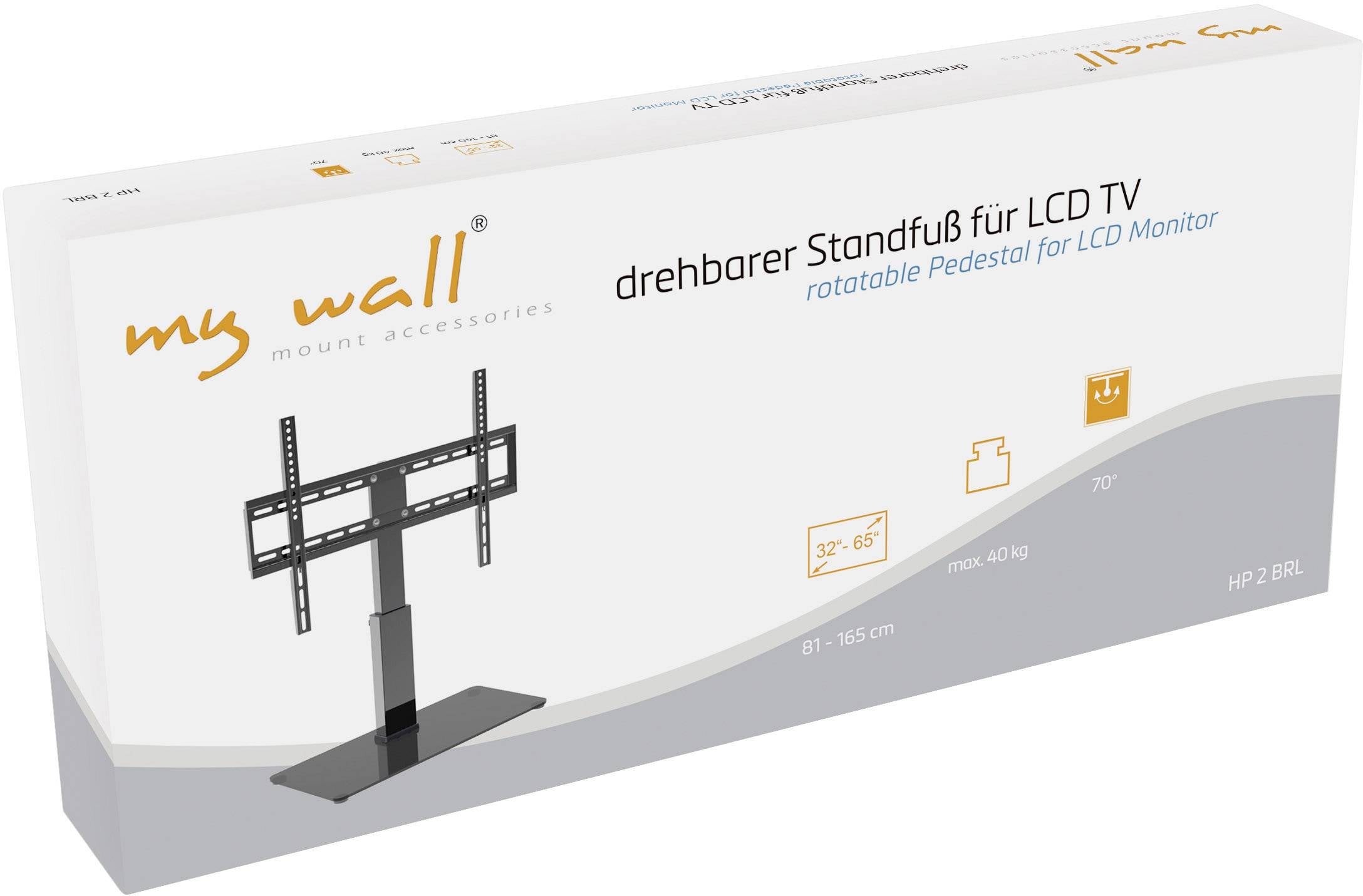 Настенная подставка для телевизора My Wall HP 2 BRL, 81,3 см (32 дюйма) - 165,1 см (65 дюймов), поворотная, регулируемая по высоте