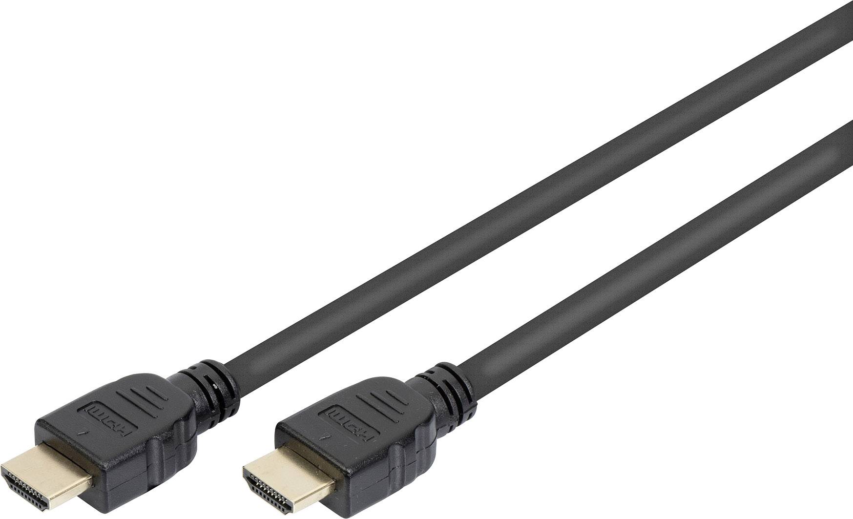 Кабель HDMI Digitus HDMI-A штекер, HDMI-A штекер 3.00 м чорний AK-330124-030-S 8K UHD, позолочені контакти, плетене екранування, е