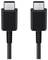 Dwa czarne kable USB-C, jeden z prostokątną metalową wtyczką, oba o gładkiej obudowie z tworzywa sztucznego.