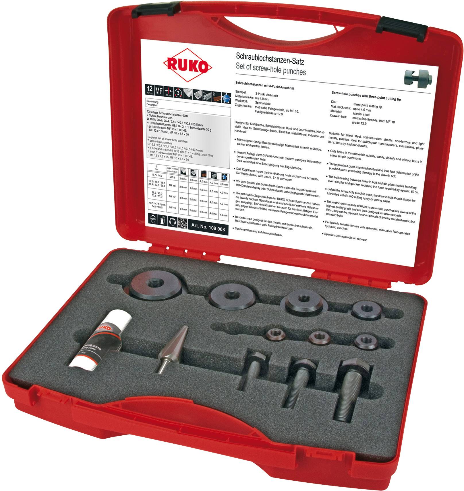 Набір пробійників RUKO 109008 1 комплект