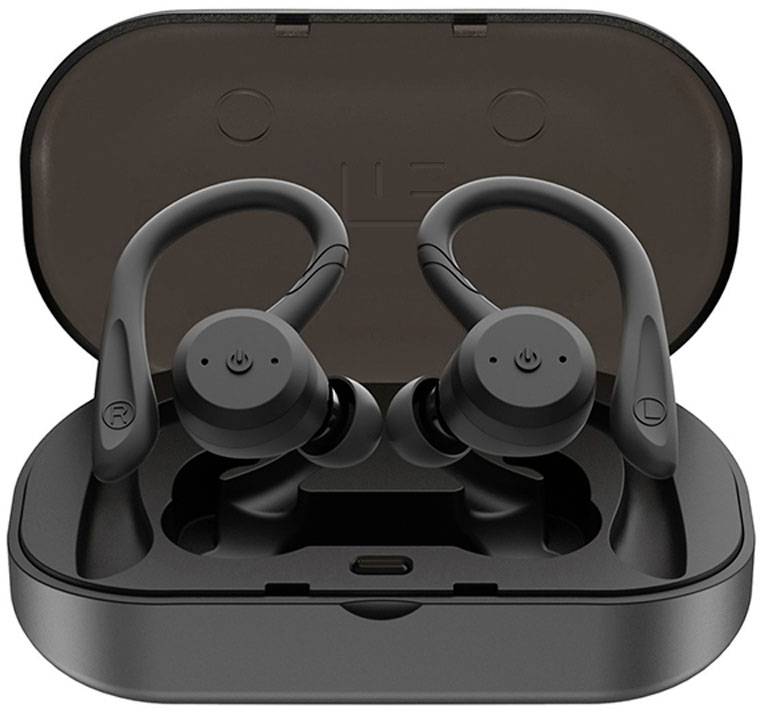 Навушники-вкладиші Tie Studio TBE1018 Bluetooth, чорні, водонепроникні, спортивні, із заушними гачками