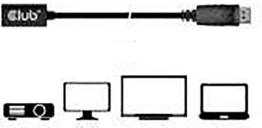 Kabel USB z logo klubu łączy różne urządzenia: projektor, monitor, telewizor, laptop. Prezentuje wszechstronność połączenia.