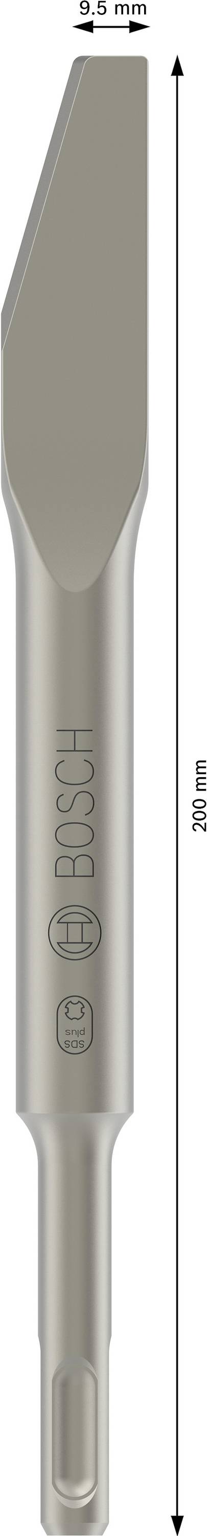 Dłuto płaskie o długości 250 mm i szerokości 20 mm, odpowiednie do prac betonowych i przebijania.