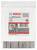 Opakowanie brzeszczotów Bosch, odpowiednich dla pił o długości 142 mm, 152 mm i 157 mm. Zawiera ostrzeżenia i informacje o produkcie.
