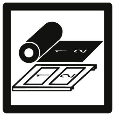 Symbol recyklingu aluminium: przedstawia rolkę aluminium nad otwartymi kontenerami aluminiowymi, połączonymi strzałkami.