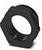 Nakrętka sześciokątna w zbliżeniu, czarna, z widocznym gwintem. Jest elementem złącznym stosowanym w zastosowaniach mechanicznych.