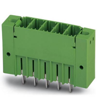 Zielony złącze wtykowe o wielu pinach; stosowane do połączeń elektronicznych.