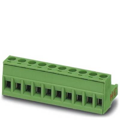Zielony złącz z ośmioma punktami przyłączeniowymi do przewodów elektrycznych, odpowiedni do płytek drukowanych i systemów elektronicznych.