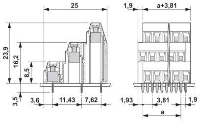 Phoenix Contact 1727816 Клема для друкованої плати 1 мм² Кількість контактів 10 зелений 1 шт.