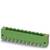 Zielony elektryczny złącze wtykowe z wieloma stykami do montażu na płytce drukowanej.