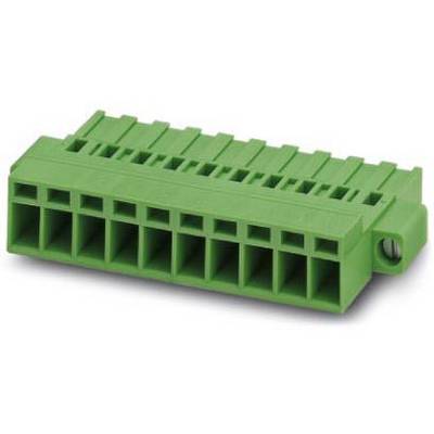 Zielony wielogniaztkowy wtyk elektroniczny.