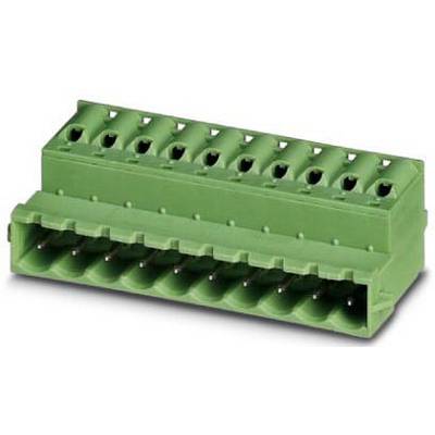 Zielony złącze wtykowe z wieloma stykami, często stosowane w elektronice do łączenia płytek drukowanych.