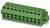 Zielony, wielobiegunowy blok złącza. Nadaje się do połączeń elektrycznych i jest przeznaczony do podłączania przewodów.