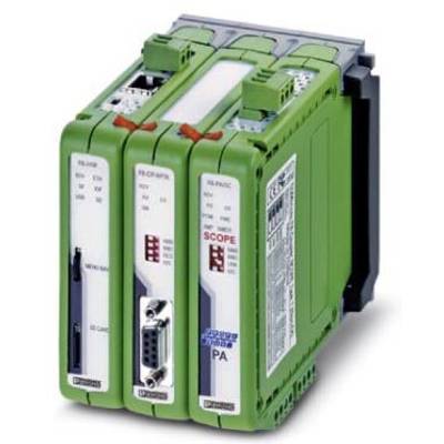 Kilka zielonych, elektronicznych modułów sterujących złożonych razem, z podłączeniami i wyświetlaczami.