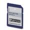 Niebieska karta SD z napisem 'SD FLASH 2GB APPLIC A' i logo Phoenix Contact.