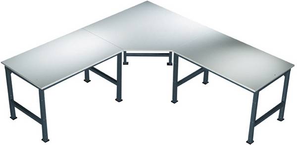 Manuflex AU0031.7016  ELEMENT pięciopunktowy z płytką melaminową, dla głębokości stołu = 600 mm  antracytowy