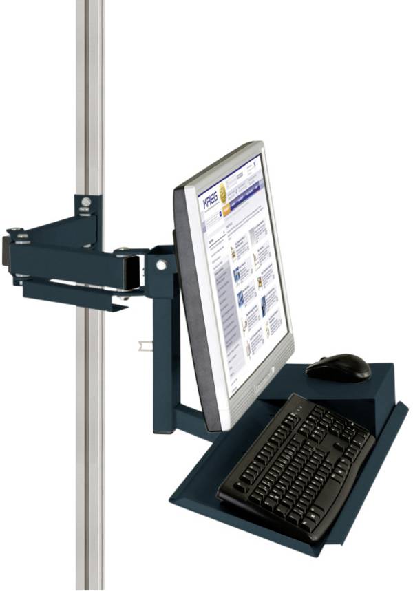 Manuflex LZ8200.7016 ESD Standardowy monitor ESD do portali aluminiowych z wykorzystaniem klawiatury i myszy, adapter VESA 75 mm