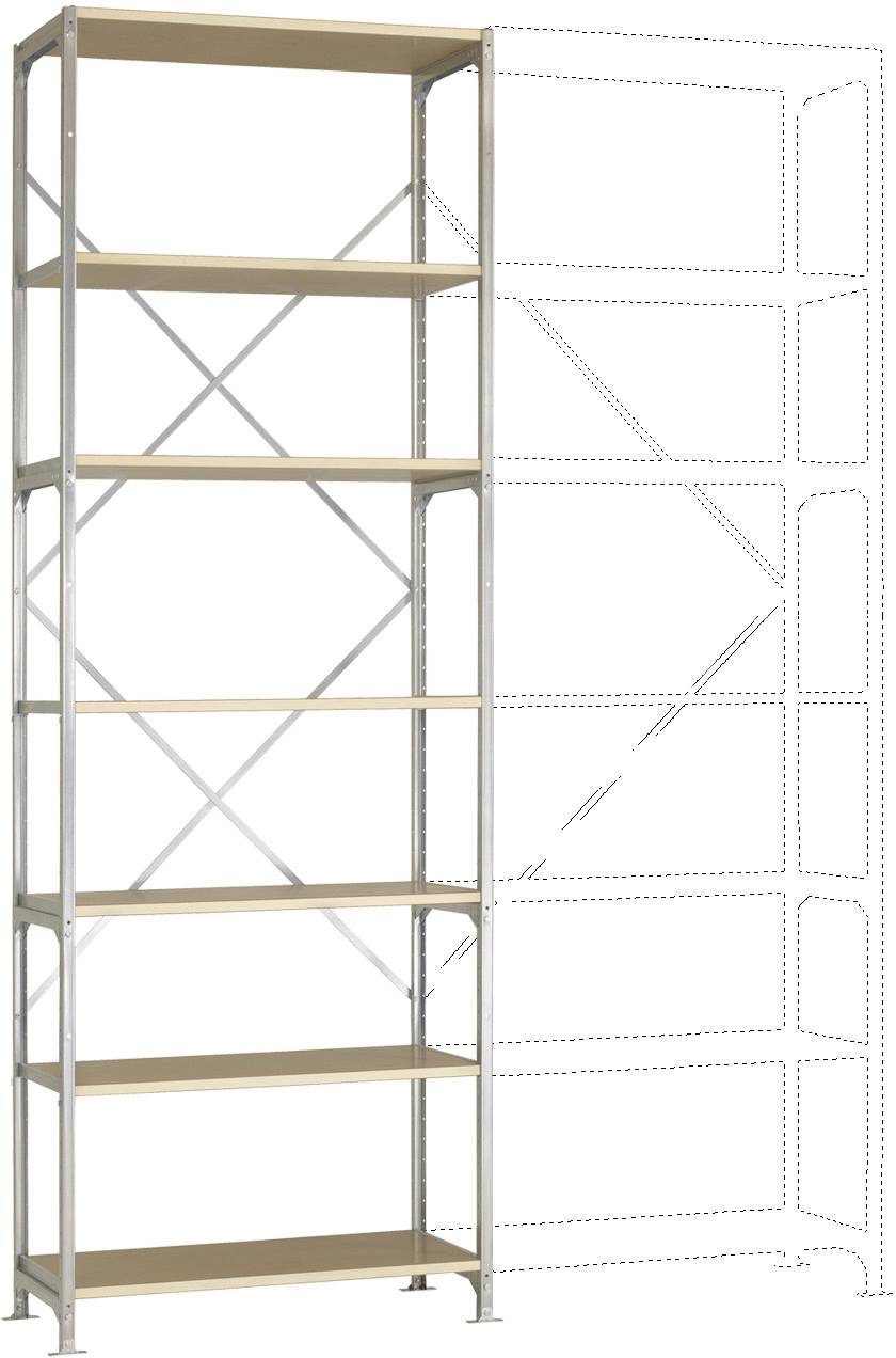 Manuflex RB2224 Базовий стелажний модуль (Ш x В x Г) 1030 x 3000 x 400 мм дерев'яна підлога