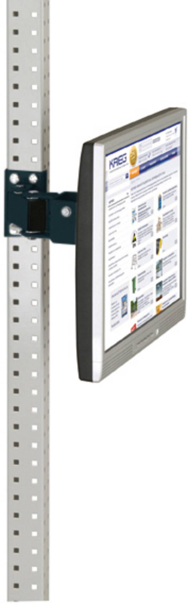 Manuflex ZB3629.7016  Wspornik dla MONITORA UNIWERSALNEGO i PROFI z podwójnym przegubem 80 mm, adapterem VESA 75 mm, w kolorze antracytowym RAL 7016