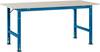 Manuflex AS0011.5007 Stół pakowy PACKPOOL standard z płytą melaminową, szer. X gł. X wys. = 1500 x 800 x 760-870 mm brilliant blue (ral 5007)