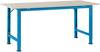 Manuflex AS0012.5012 Stół pakowy PACKPOOL z płytą melaminową, szer. X gł. X wys. = 1500 x 800 x 722-1022 mm niebieski błyszczący (ral 5012)