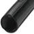 Czarny, żebrowany wąż z tworzywa sztucznego, który wydaje się elastyczny, z gładką powierzchnią z boku, prawdopodobnie przeznaczony do ochrony kabli lub izolacji.