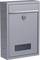 Metalowa skrzynka na listy z klapą od góry i zamkiem w środku, nadająca się do montażu ściennego.