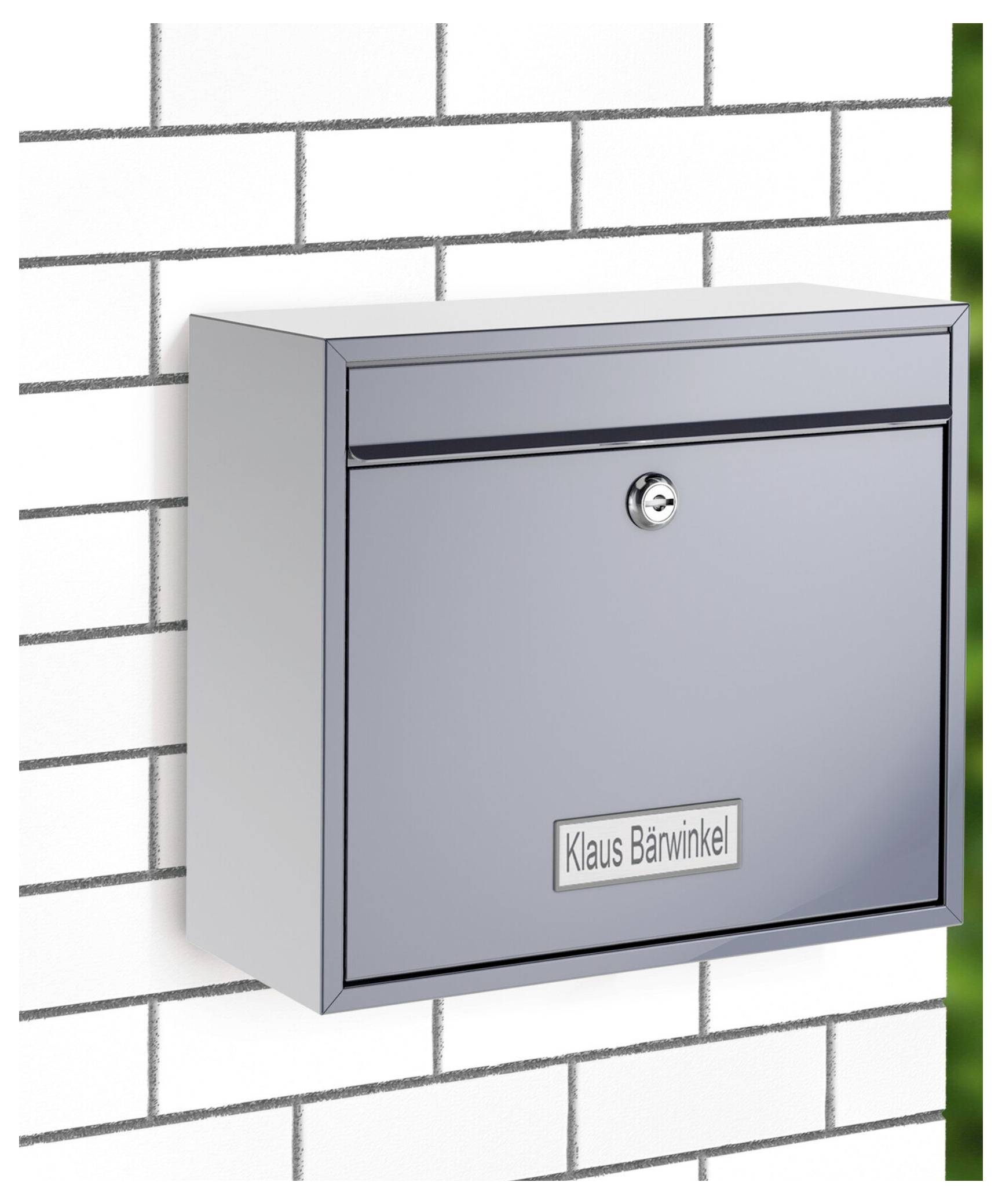 Поштова скринька Basi 2170-0408 BK 900 з нержавіючої сталі з ключем-замком