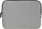 Szara torba na laptopa o minimalistycznym designie z zamkiem błyskawicznym po boku.