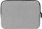 Szara torba na laptopa z zamkiem błyskawicznym, o prostym designie, bez widocznych logo lub wzorów.