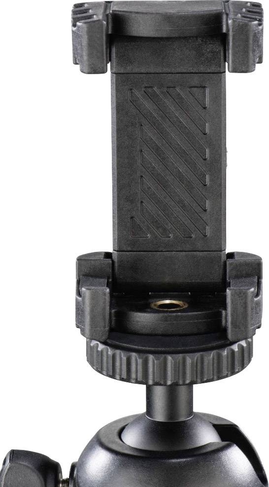 Uchwyt na statywie z regulowanym przegubem kulowym. Idealny do bezpiecznego umieszczania urządzeń mobilnych.