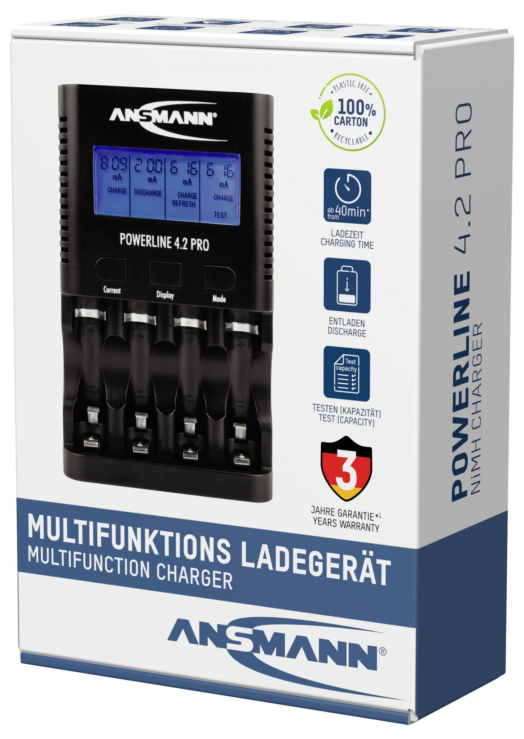 Зарядний пристрій Ansmann Powerline 4.2 Pro для нікель-металгідридних акумуляторів