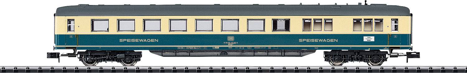 Pociąg pospieszny MiniTrix 15633 Wagon restauracyjny N WRügh 152 DB Wagon restauracyjny