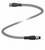 Elastyczny, szary kabel z wtyczkami przyłączeniowymi na obu końcach, odpowiedni do zastosowań przemysłowych lub techniki maszynowej.