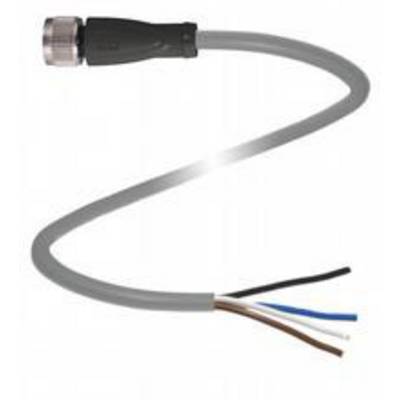Kabel z wtyczką na jednym końcu i czterema odkrytymi przewodami na drugim końcu: czarnym, brązowym, niebieskim i białym.