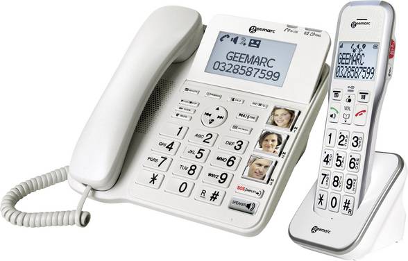 Telefon przewodowy dla seniorów Geemarc AMPLIDECT 595 COMBI