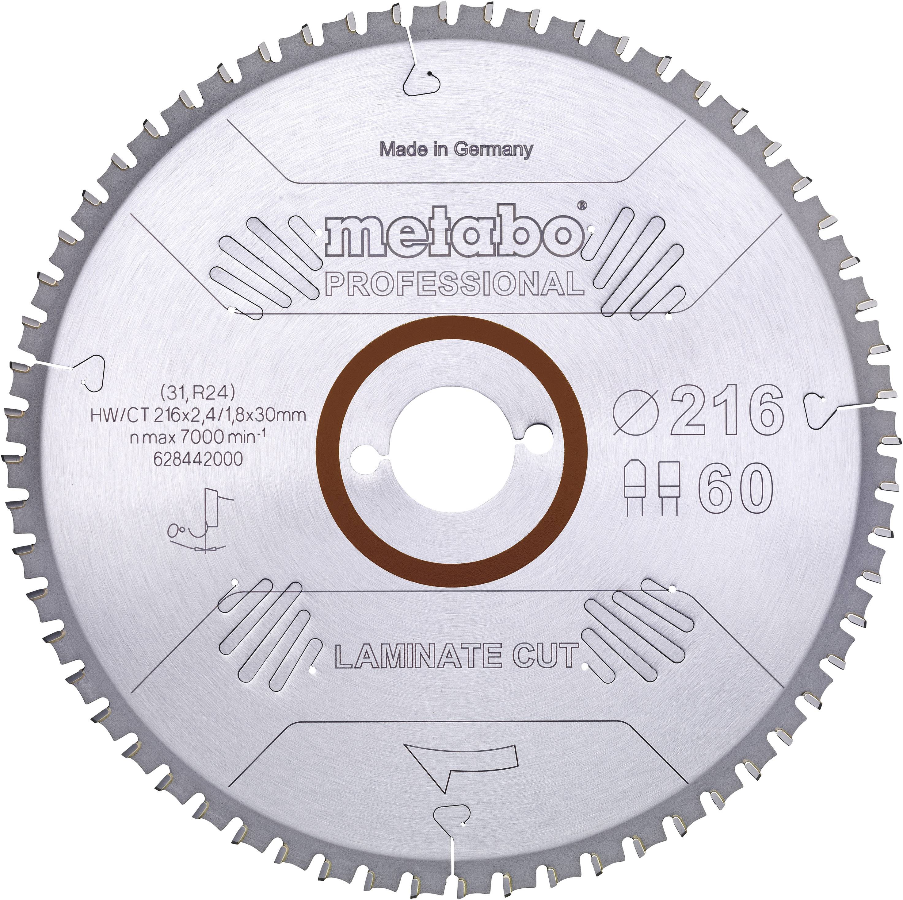 Tarcza tnąca Metabo LAMINATE CUT PROFESSIONAL 216 x 30 x 1.8 mm 1 szt.