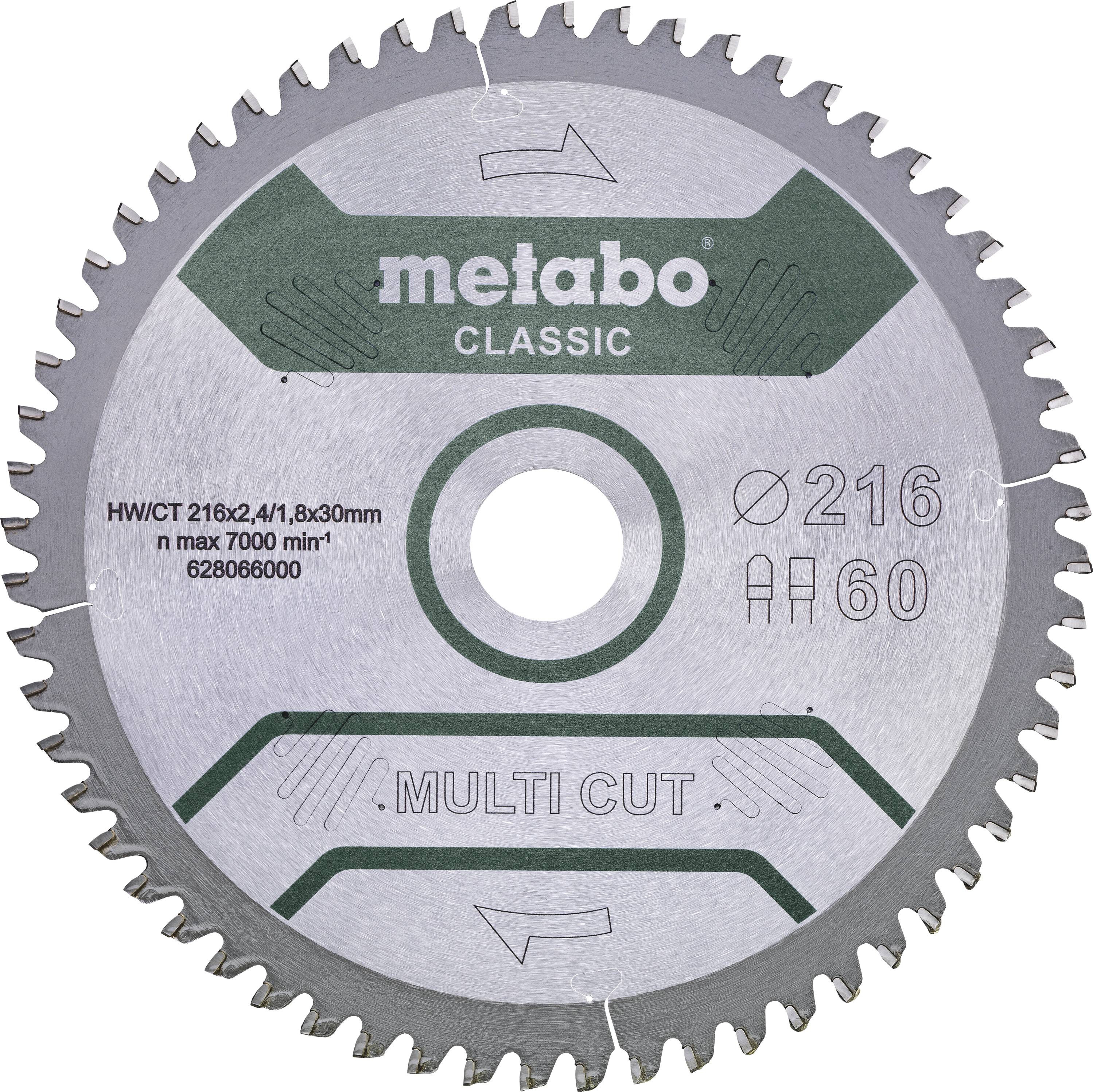 Tarcza tnąca Metabo MULTI CUT CLASSIC 216 x 30 x 1.8 mm 1 szt.