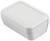 Białe prostokątne obudowa z tworzywa sztucznego zaokrąglonymi narożnikami, odpowiednia dla komponentów elektronicznych.