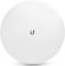 Okrągły, biały punkt dostępu Wi-Fi z logo w kształcie litery 'U' pośrodku. Odpowiedni do rozbudowy sieci bezprzewodowej.