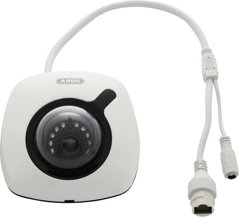 Kamera monitorująca w białej obudowie z podłączeniami, odpowiednia do zastosowań w zabezpieczeniach.