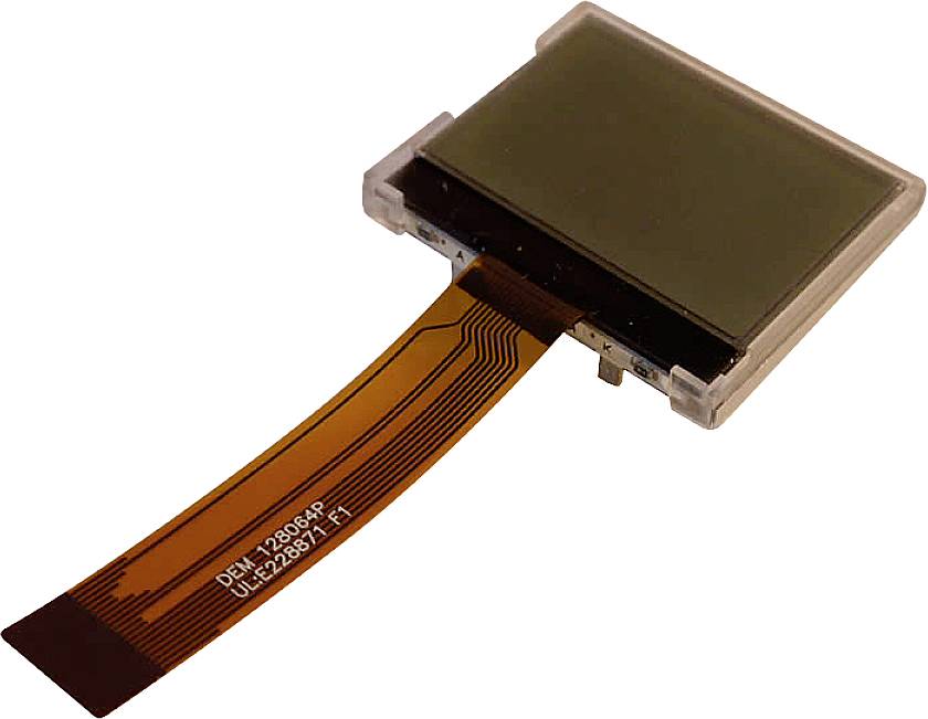 РК-дисплей Elektronik DEM128064PFGH-PW чорний білий 128 x 64 пікселів (Ш x В x Г) 37 x 30,3 x 4,7 мм