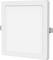 Kwadratowy, biały panel LED w wąskiej ramce, odpowiedni do montażu sufitowego lub ściennego.