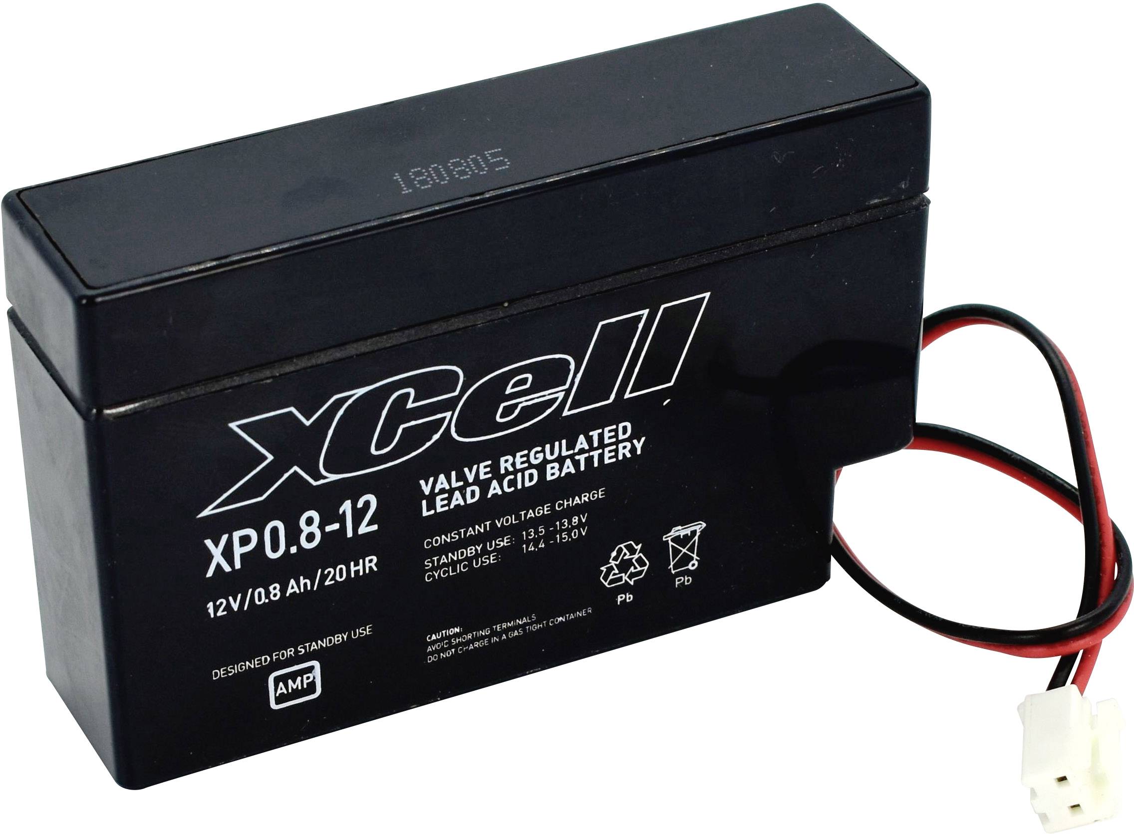 Свинцево-кислотний акумулятор XCell XP0.812JST XCEXP0.812JST, AGM, 12 В, 0,8 Аг