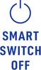 Symbol zasilania nad słowami 'INTELIGENTNE WYŁĄCZENIE' w kolorze niebieskim, sugerujący inicjatywę zachęcającą do oszczędzania energii poprzez wyłączanie urządzeń.